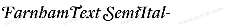 FarnhamText SemiItal字体转换